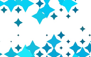 Light BLUE vector cover with small and big stars.