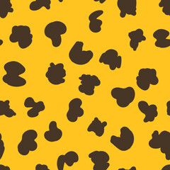 Animal print vector seamless pattern. Hand drawn exotic nature texture background.