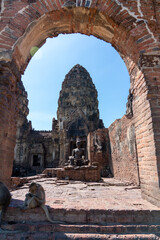 Prang Sam Yod the ancient monument in Lopburi. 