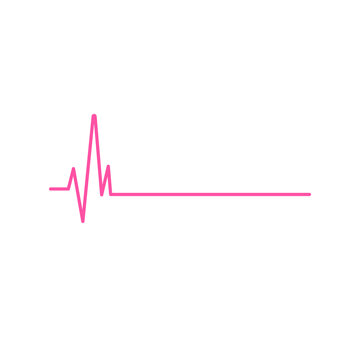 End of the life, dead line heartbeat isolated on white background EPS Vector