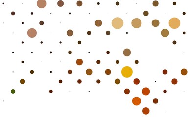 Light Orange vector background with bubbles.