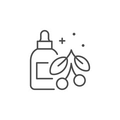 Organic cosmetic line outline icon