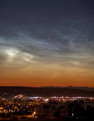 Noctilucent Clouds and Neowise comet