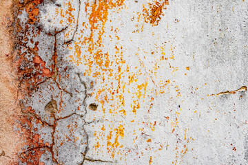 Texture of a concrete wall with cracks and scratches which can be used as a background