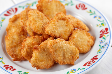 chicken nuggets on the white board