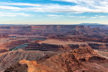 Fototapeta na wymiar Sunset Colorado River Southwest USA Desert Landscape
