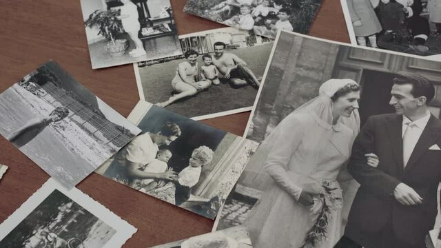 Remembering deceased parents through od vintage photos of family FDV