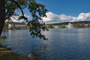 Fototapeta premium Burgsee in Bad Salzungen in Thüringen