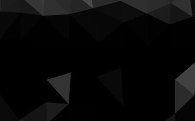Dark Silver, Gray vector polygon abstract backdrop.