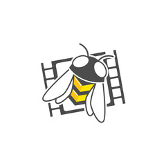 Vector logo, badge, symbol, icon template design with Hornet Theme