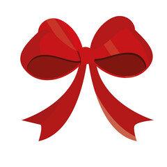 happy merry christmas, red gift bow decoration detailed