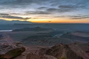 Fototapeta na wymiar Sunrise desert landscape Southwest USA