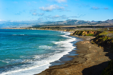 Stunning view of Moonstone Beach on California&rsquo;s central coast