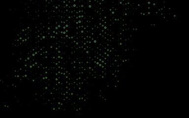 Dark Green vector texture with disks.