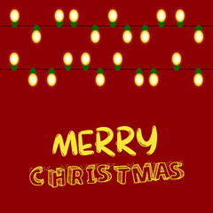 Merry Christmas - Creative typography lettering for Holiday Gift card isolated on white background EPS Vector