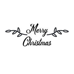 Merry Christmas - Creative typography lettering for Holiday Gift card isolated on white background EPS Vector