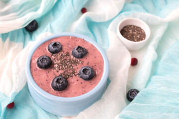 Blueberry chia smoothie