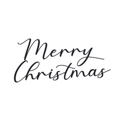 Merry Christmas - Creative typography lettering for Holiday Gift card isolated on white background EPS Vector