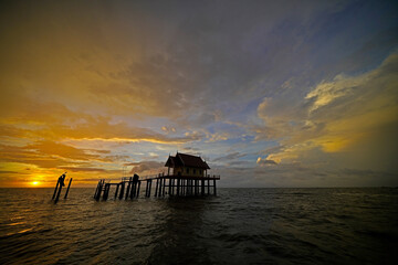 sunset at the pier