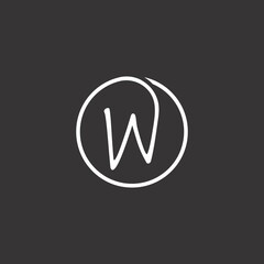 Obraz premium simple w letter logo