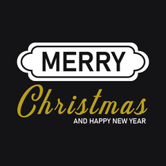 Merry Christmas - Creative typography lettering for Holiday Gift card EPS Vector