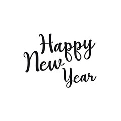 Happy New Year 2021, holiday, simple lettering typography, gift or invitational card, invitation on a white background EPS Vector 