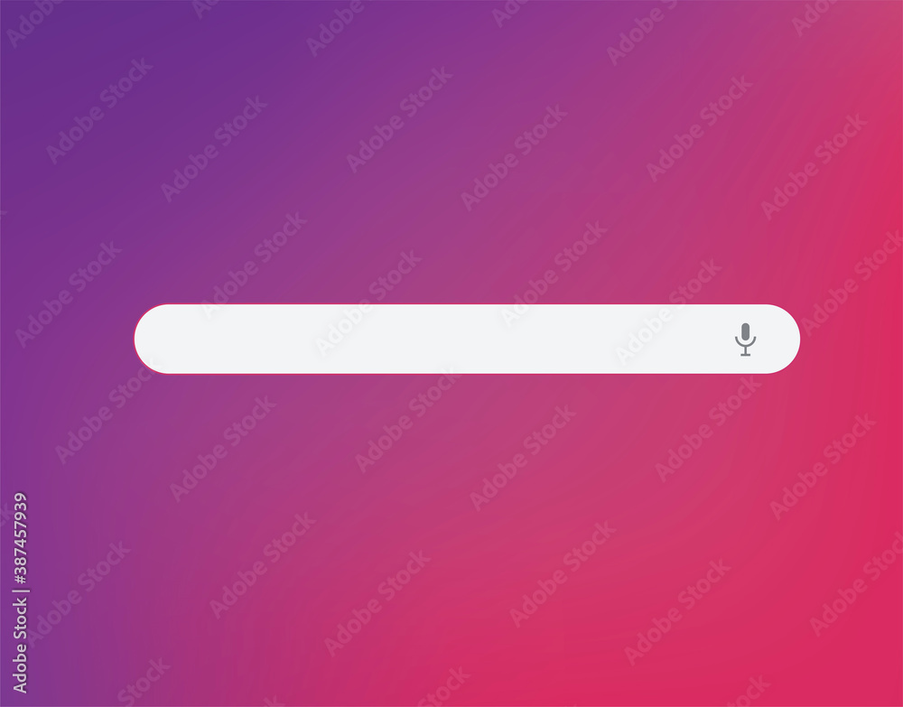 Poster voice search bar vector template
