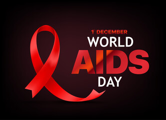 World aids awareness day vector banner