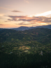 sunrise over the mountains