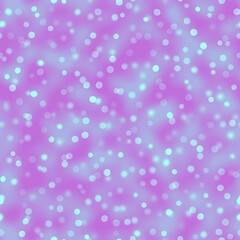 Purple bokeh. Holiday pattern. Seamless texture or backdrop. Glamour pattern. Purple blurred background.