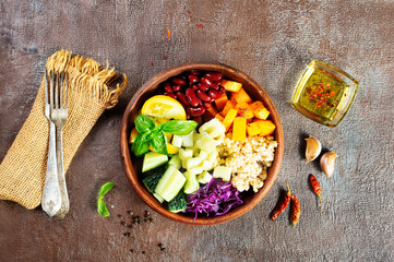 buddha bowl with vegetables