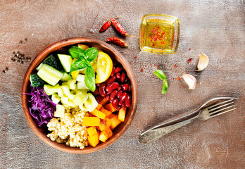 buddha bowl with vegetables