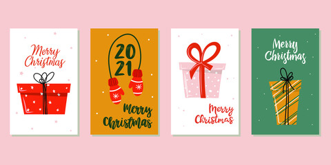 Christmas template letter from Santa. Frame for text with a ruler. Cute vector character illustration in hand-drawn scandinavian style. The limited pastel palette is ideal for any print