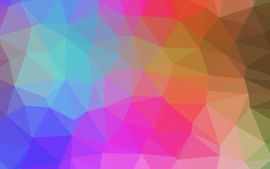 Light Multicolor, Rainbow vector blurry triangle pattern.