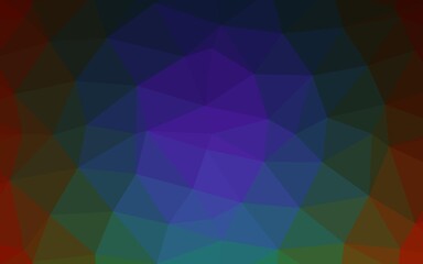Dark Multicolor, Rainbow vector polygonal background.
