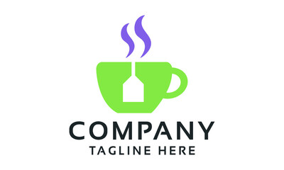 Cofee Tea Shop Vector Logo Template