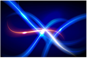 dynamic light background. polar lights concept, glowing shapes in the dark, abstract background