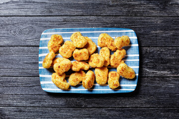 Easy fast food dish chicken nuggets on a plate
