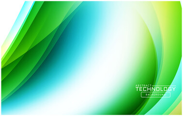 Abstract vector background, blue and green waved lines for brochure, website, flyer design. Transparent smooth wave.