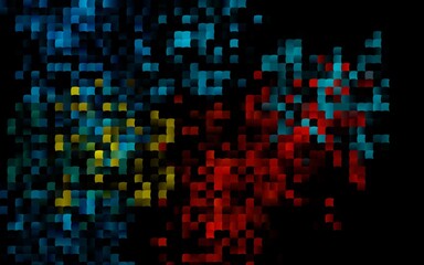 Dark Black vector pattern in square style.
