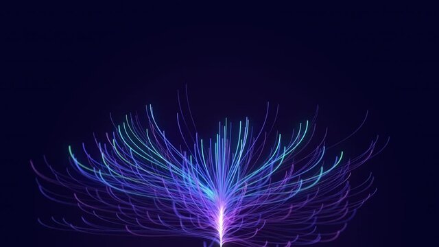 5G internet network technology with big data node tree connection, abstract futuristic digital mobile wireless concept background