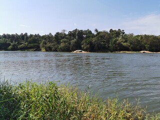 Gayathri river Confluence with bharathapuzha river  in Mayannur ottappalam, Kerala,India