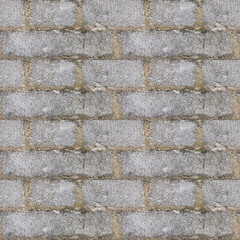 Grey brick wallpaper, seamless texture. Background for design and creativity. Square