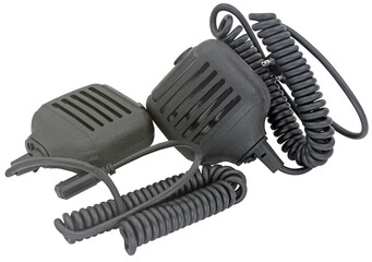 black handheld dynamic microphone for radiocommunication