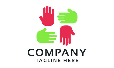Teamwork Vector Logo Template