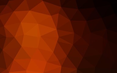 Dark Orange vector low poly layout.