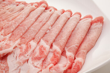 しゃぶしゃぶ用の豚肉ロース