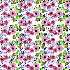seamless pattern with flowers