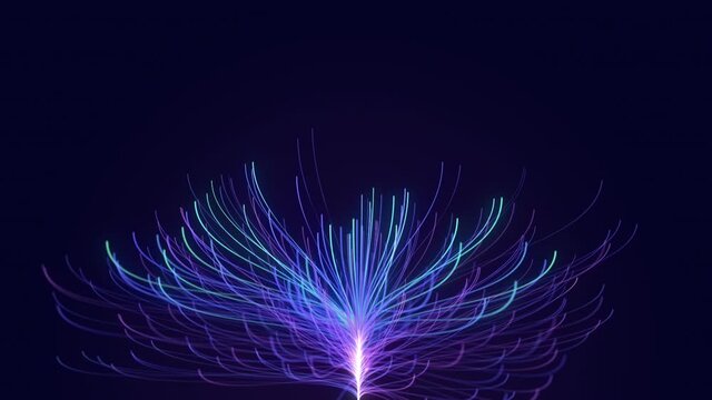Cloud internet network technology with Big Data number node tree connection, digital online cloud computing concept background