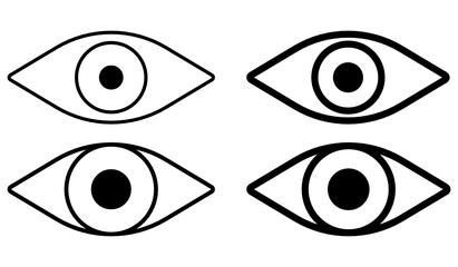 Set of eyes icon. Eyesight symbol 